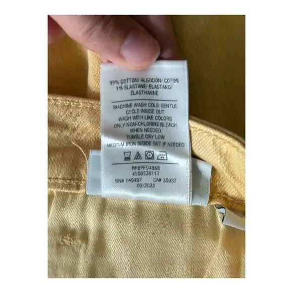 Joe's Jeans shorts Jessie relaxed denim yellow size 34